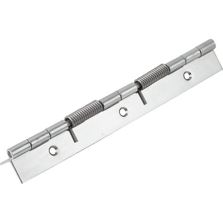 KIPP Spring Hinge Spring Open A=40, B=180, Form:B Round Hole, Steel Galvanized K1176.4018001